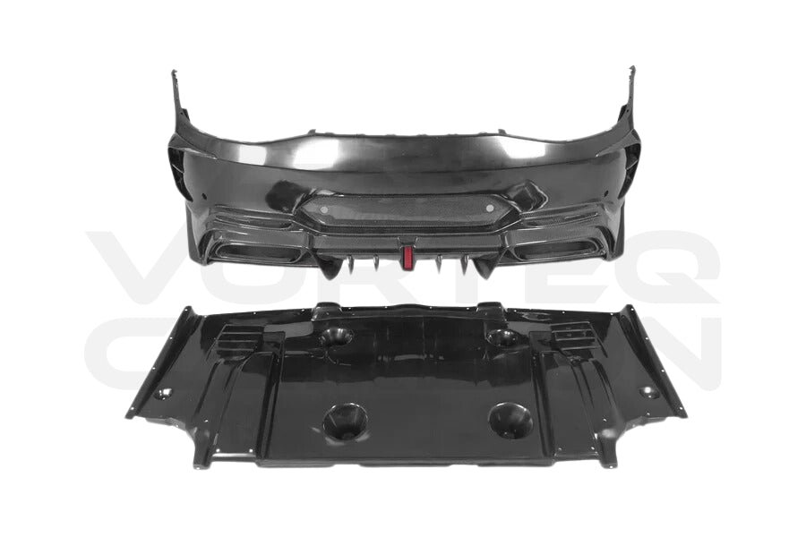 Partial Carbon Fiber I Style Rear Bumper - Mercedes AMG GT50 GT53 GT43 GT63 GT63S 4 Door Coupe X290 (2019-2024)