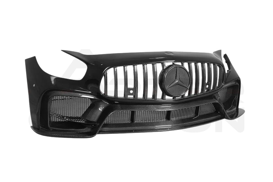 Partial Carbon Fiber I Style Front Bumper w/ Grilles - Mercedes Benz AMG GT/GTS (2015-2016)