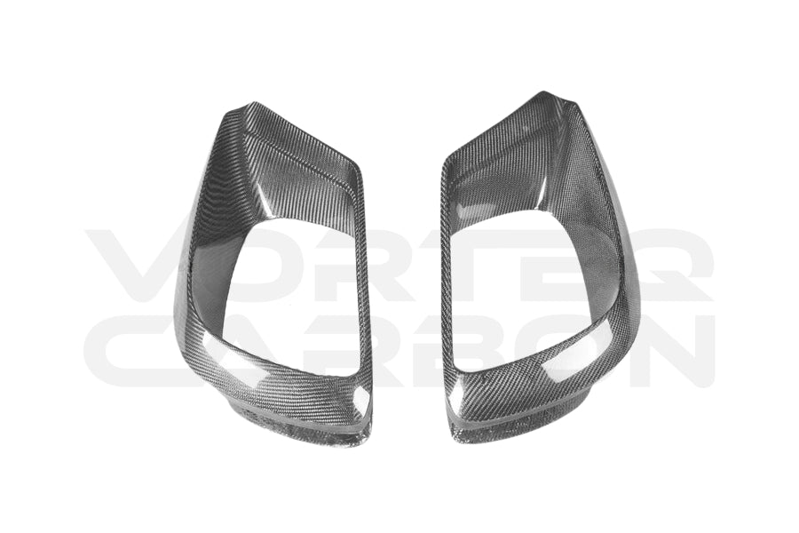 Carbon Fiber B Style Front Bumper Vent Trims - Mercedes Benz S63 W222 Sedan (2017-2020)