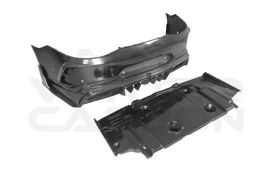 Partial Carbon Fiber I Style Rear Bumper - Mercedes AMG GT50 GT53 GT43 GT63 GT63S 4 Door Coupe X290 (2019-2024)