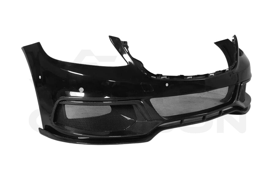 Partial Carbon Fiber B Style Front Bumper - Mercedes Benz W222 Sedan (2017-2020)