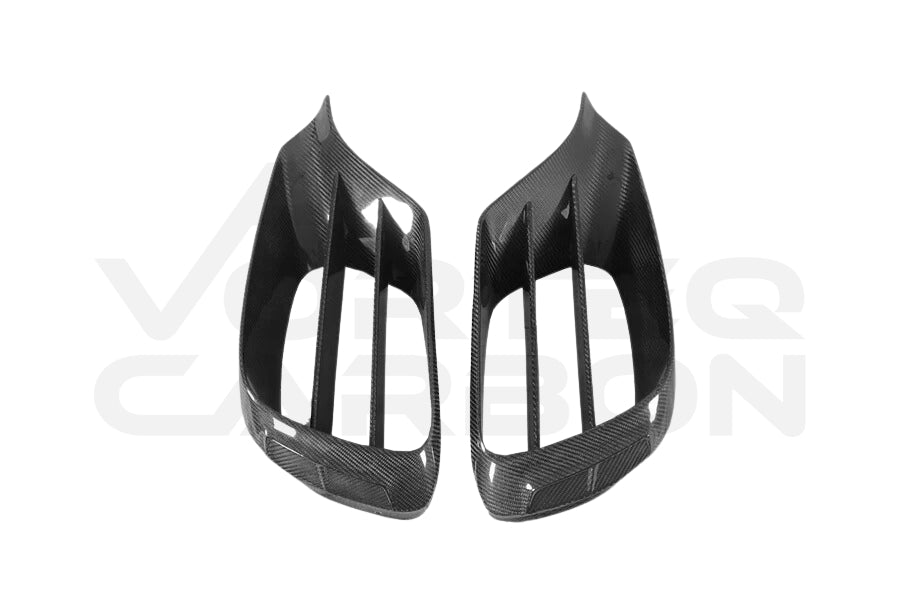 Carbon Fiber M Style Front Bumper Vent Trims - Mercedes Benz S63 W222 Sedan (2017-2020)