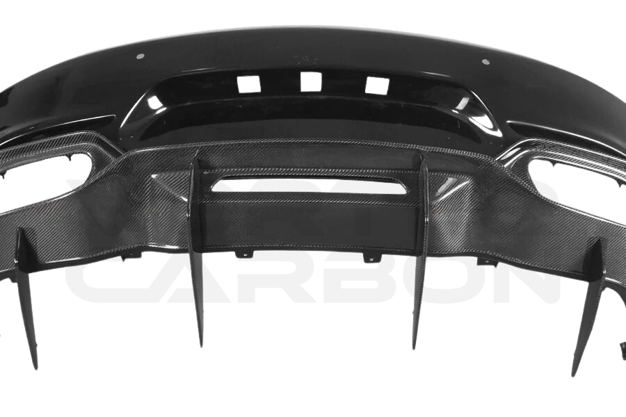 Partial Carbon Fiber I Style Rear Bumper w/ Diffuser - Mercedes Benz AMG GT/GTS (2017-2021)