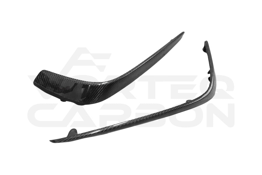 Carbon Fiber Front Bumper Upper Vent Canards - Mercedes Benz W205 C63/S AMG (2015-2021)