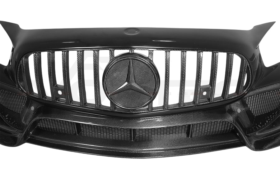 Partial Carbon Fiber I Style Front Bumper w/ Grilles - Mercedes Benz AMG GT/GTS (2015-2016)