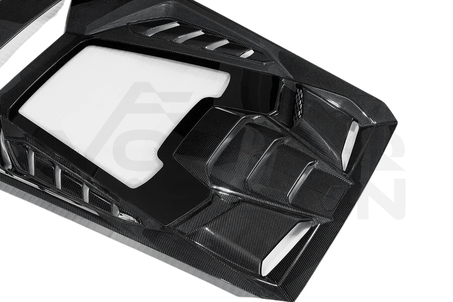 Carbon Fiber Technica Style Rear Engine Hood - Lamborghini Huracan LP610 / LP580 / EVO Coupe (2015-2025)