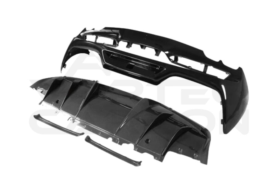 Unpainted Rear Bumper w/ Carbon Fiber Diffuser - Ferrari 296 GTB Type F171 (2022+)