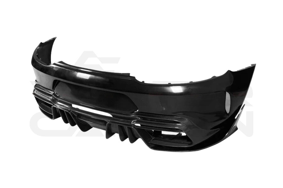 Partial Carbon Fiber I Style Rear Bumper w/ Exhaust Tips - Mercedes Benz AMG GTC (2017-2021)