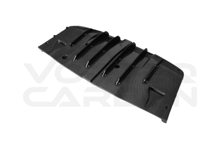 Carbon Fiber Rear Diffuser w/ LED & Rear Canards - Mercedes Benz W205 C63/S AMG Sedan (2015-2021)