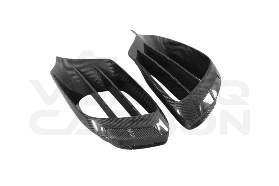 Carbon Fiber M Style Front Bumper Vent Trims - Mercedes Benz S63 W222 Sedan (2017-2020)