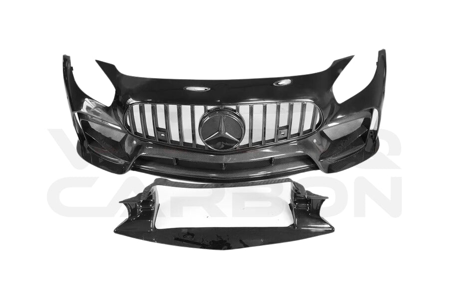 Partial Carbon Fiber I Style Front Bumper w/ Grilles - Mercedes Benz AMG GT/GTS (2015-2016)