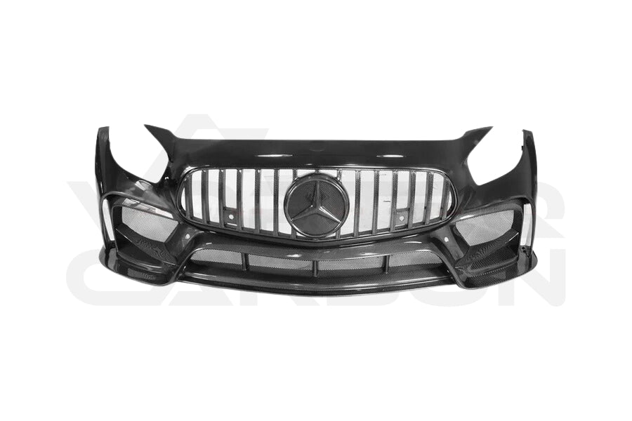 Partial Carbon Fiber I Style Front Bumper w/ Grilles - Mercedes Benz AMG GT/GTS (2015-2016)