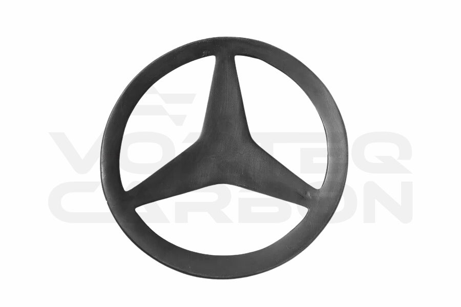 Carbon Fiber Grill Logo Cover - Mercedes Benz W205 C63/S AMG Coupe (2015-2018)