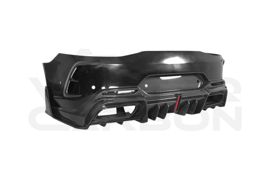 Partial Carbon Fiber I Style Rear Bumper - Mercedes AMG GT50 GT53 GT43 GT63 GT63S 4 Door Coupe X290 (2019-2024)