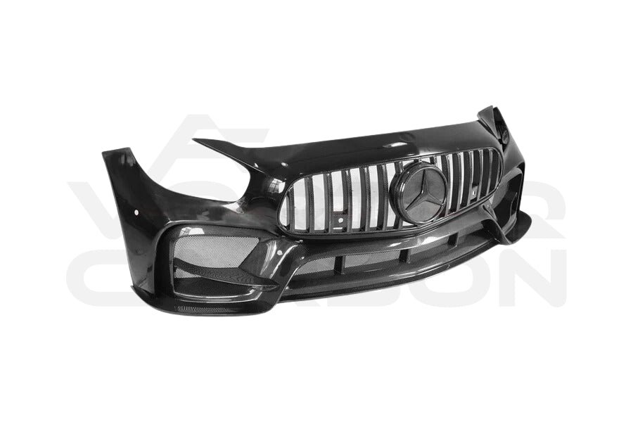 Partial Carbon Fiber I Style Front Bumper w/ Grilles - Mercedes Benz AMG GT/GTS (2015-2016)