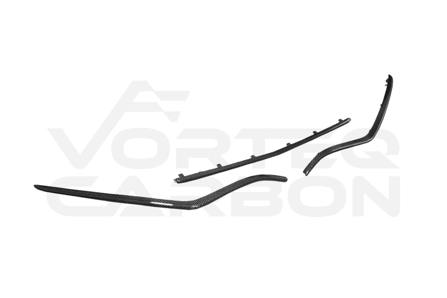 Carbon Fiber Front Bumper Lower Vent Trim Lip - Mercedes Benz W205 C63/S AMG (2015-2021)