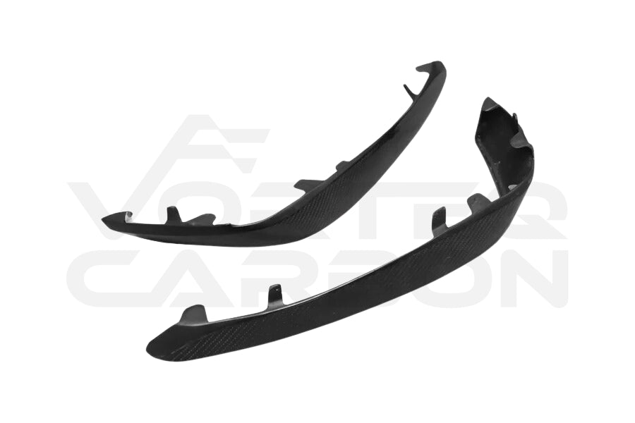 Carbon Fiber Front Bumper Upper Vent Canards - Mercedes Benz W205 C63/S AMG (2015-2021)
