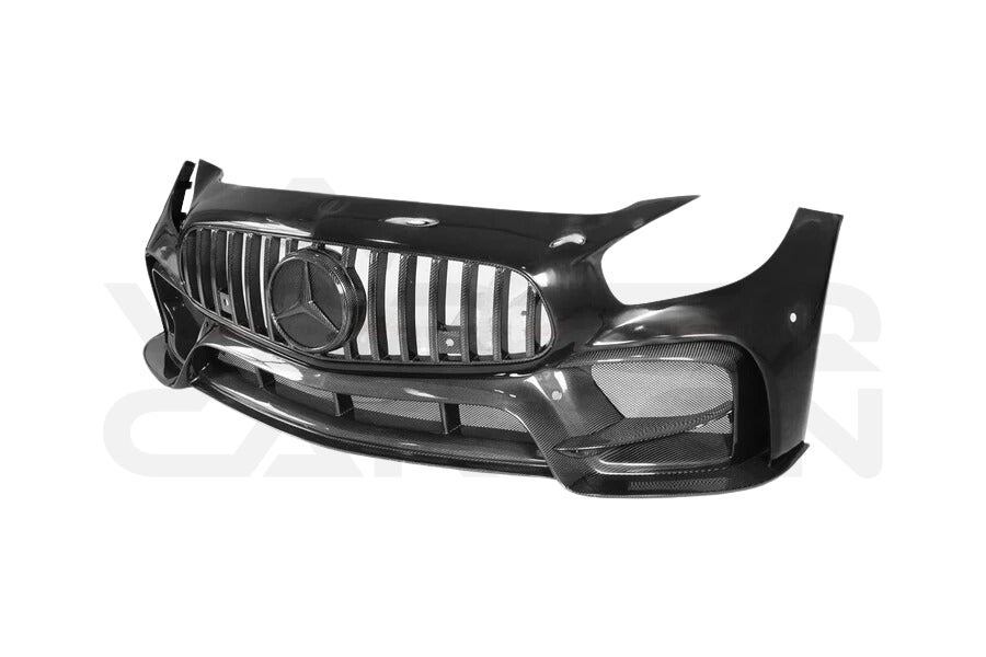 Partial Carbon Fiber I Style Front Bumper w/ Grilles - Mercedes Benz AMG GT/GTS (2015-2016)
