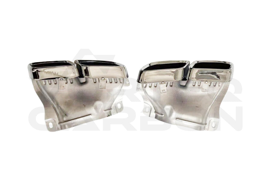 Partial Carbon Fiber I2 Style Rear Bumper w/ Exhaust Tips - Mercedes Benz AMG GT/GTS (2015-2021)