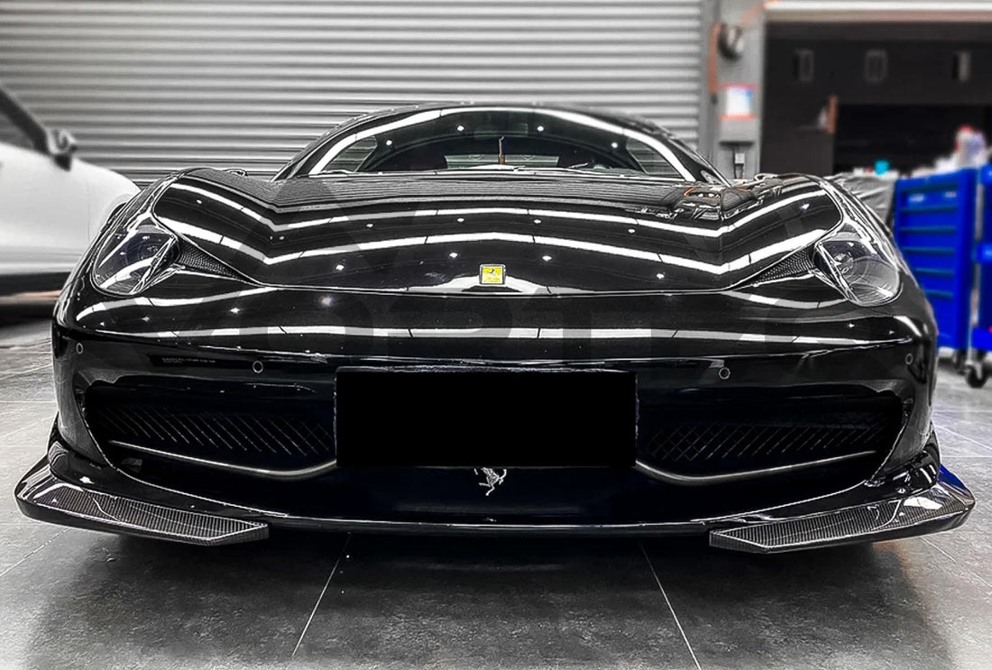 Carbon Fiber A Style Front Lip Ferrari 458 Coupe / Spyder (2010 2015)