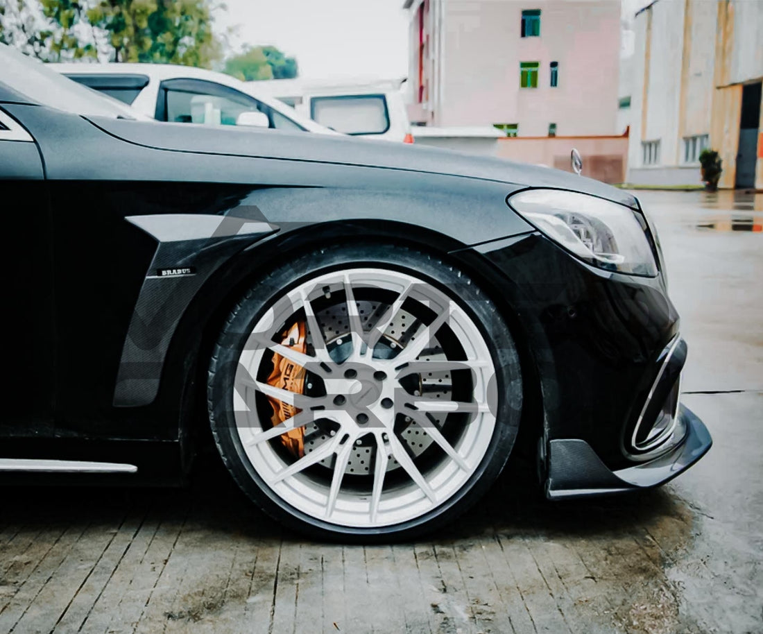 Carbon Fiber B Style Front Fender Vents Mercedes Benz S63 W222 Sedan (2017 2020).