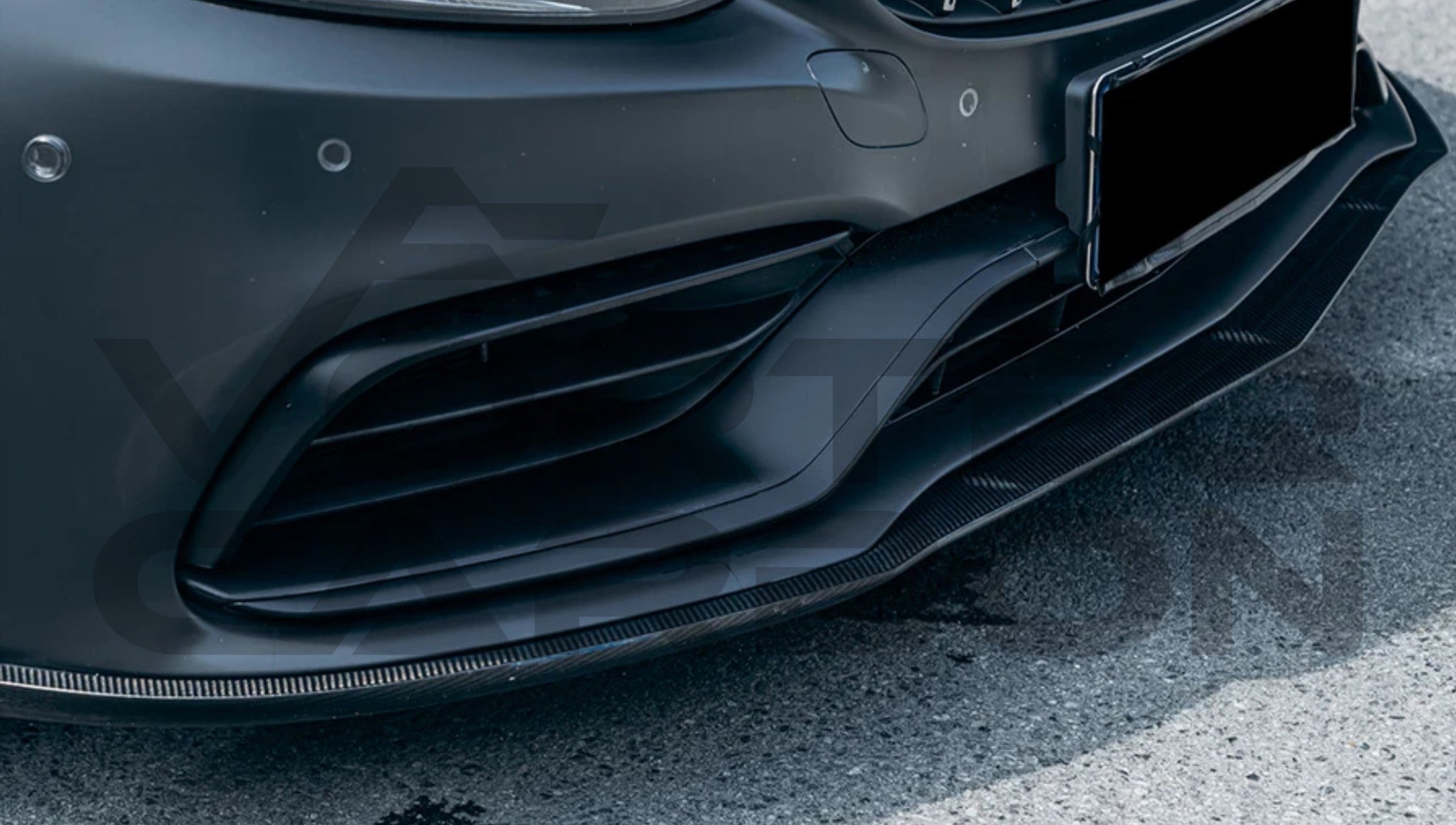 Carbon Fiber B Style Front Lip Mercedes Benz W205 C63/S AMG Coupe (2015 2021)