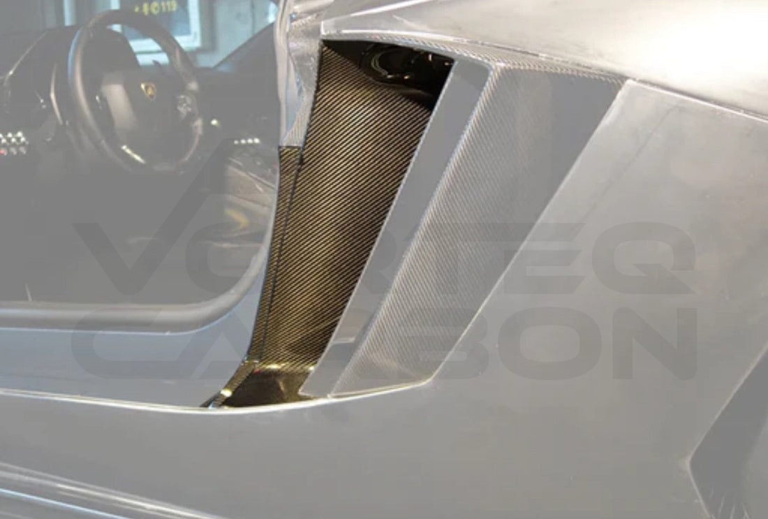 Carbon Fiber B Style Quarter Panel Fender Inner Vent Lamborghini Aventador LP700 Coupe (2011 2016 )