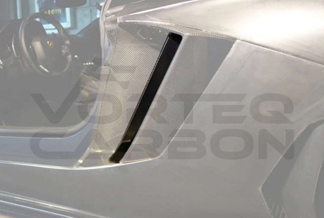 Carbon Fiber B Style Quarter Panel Fender Middle Vent Lamborghini Aventador LP700 Coupe (2011 2016 )
