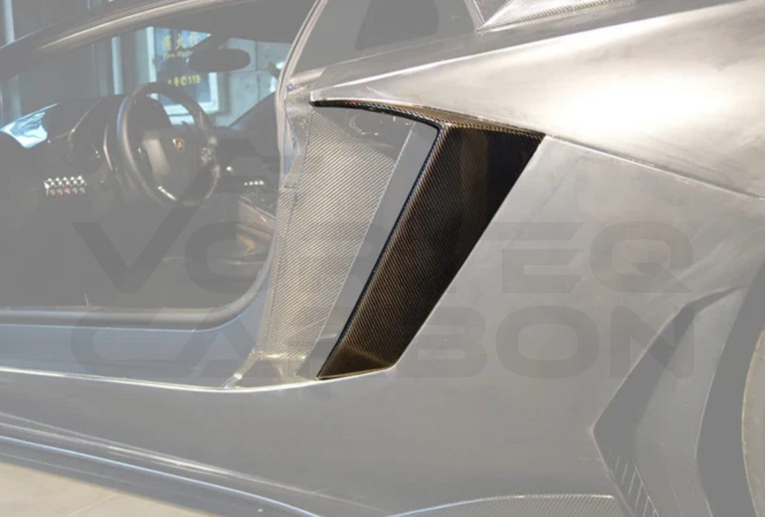 Carbon Fiber B Style Quarter Panel Fender Outer Vent Lamborghini Aventador LP700 Coupe (2011 2016)