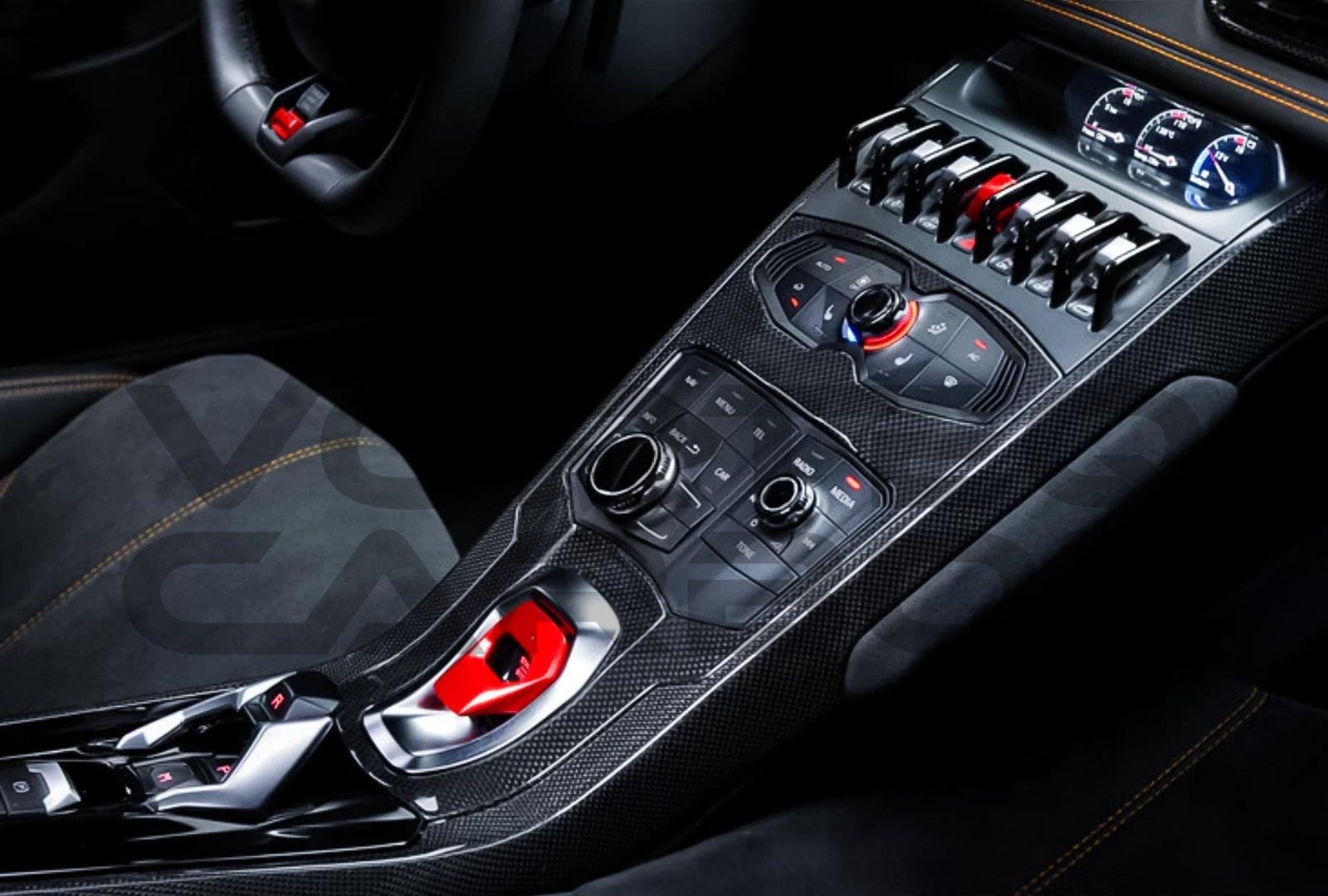 Carbon Fiber Center Console Outer Trim Lamborghini Huracan LP580 LP610 EVO (2015 2023)