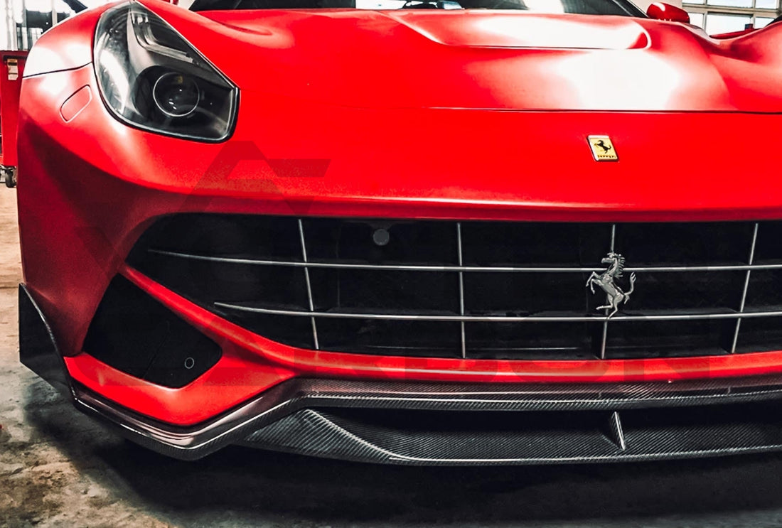 Carbon Fiber D Style Front Lip Ferrari F12 Berlinetta (2012 2017)