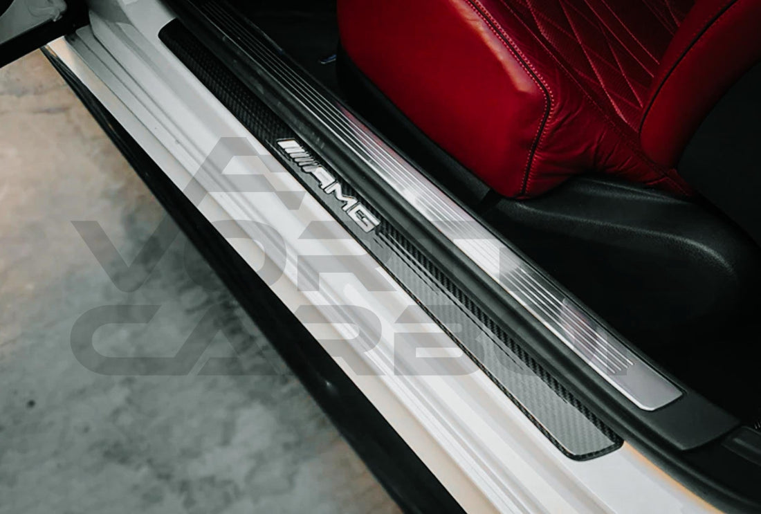 Carbon Fiber Door Sill Step Cover Mercedes Benz C217 S63/S65 AMG Coupe (2014 2021)
