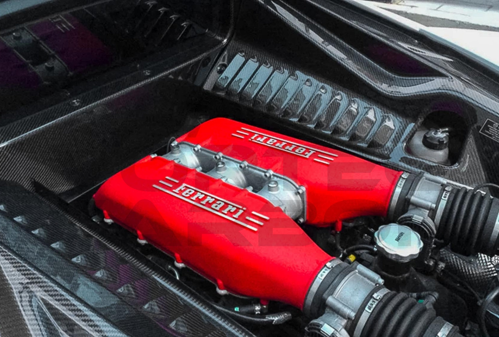 Carbon Fiber Engine Bay Side Vent Panels - Ferrari 458 Coupe