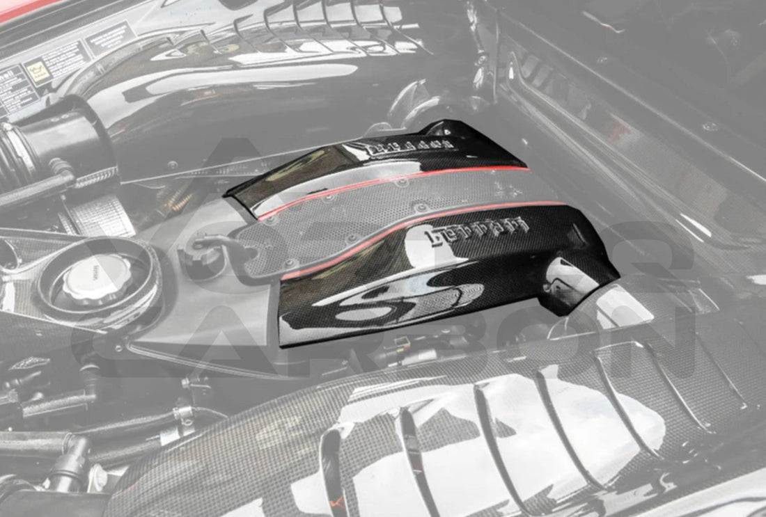 Carbon Fiber Engine Cover Replacement Ferrari 488 GTB/Spyder (2015 2020)