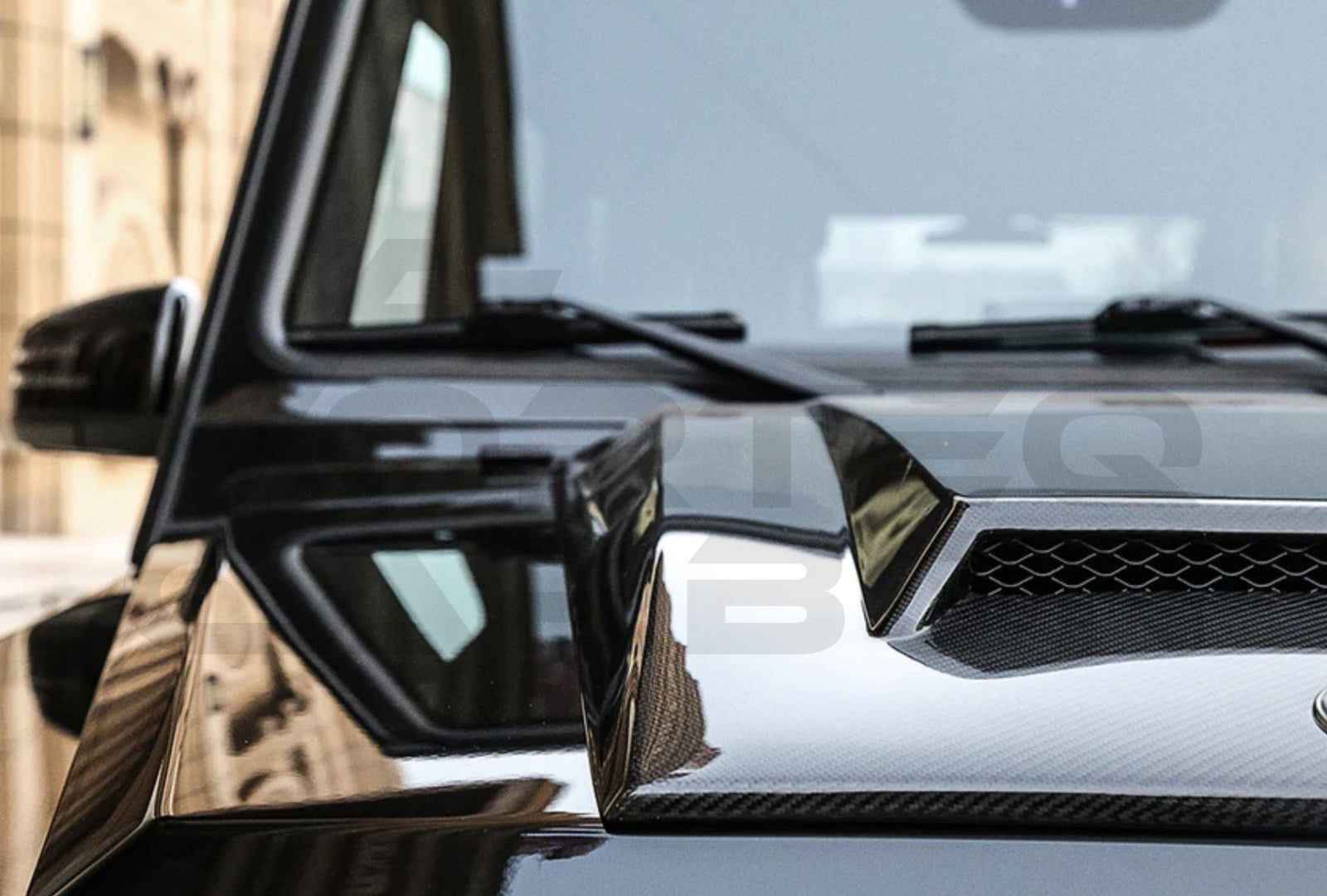 Carbon Fiber Hood Scoop (BRS Style) Mercedes Benz W463 G Class Wagon (2002 2018).
