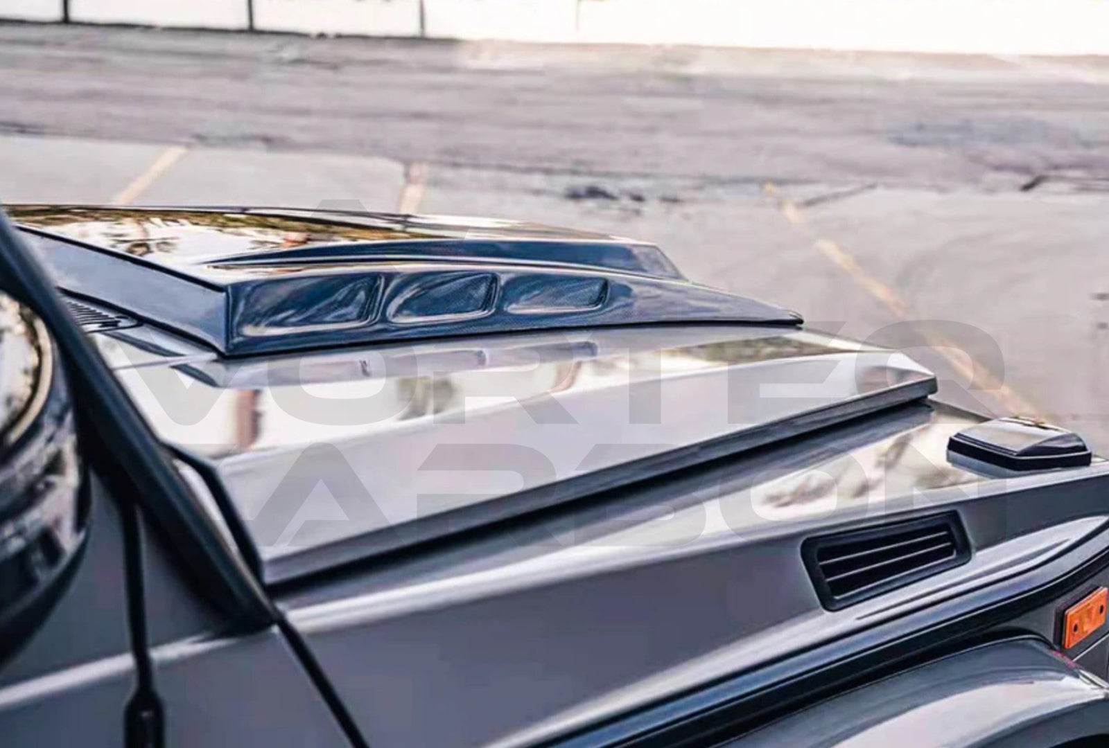 Carbon Fiber Hood Scoop (BRS Style) Mercedes Benz W463 G Class Wagon (2002 2018) 2