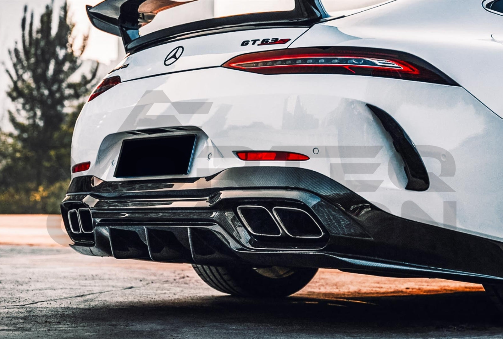 Carbon Fiber I Style Rear Diffuser Mercedes Benz AMG GT63/S 4 Door Coupe X290 (2019+)