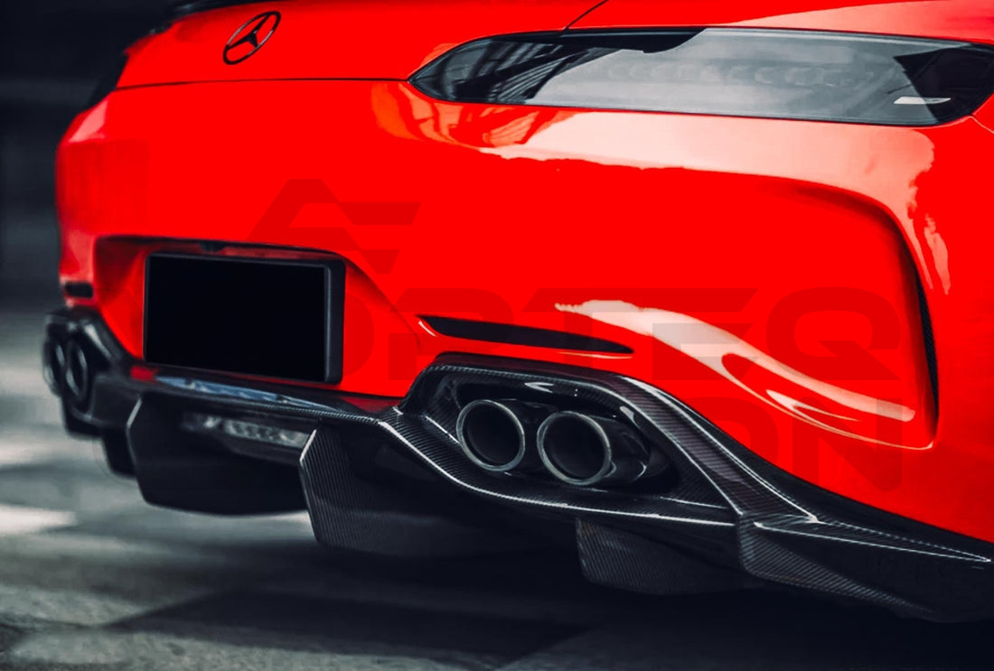 Carbon Fiber I Style Rear Diffuser Mercedes Benz AMG GT/GTS (2015 2021).