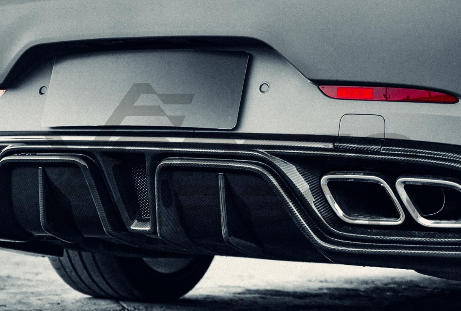 Carbon Fiber I Style Rear Diffuser w/ Exhaust Tips Mercedes Benz AMG GT50 GT53 GT43 4 Door Coupe X290 (2019 2024) 1
