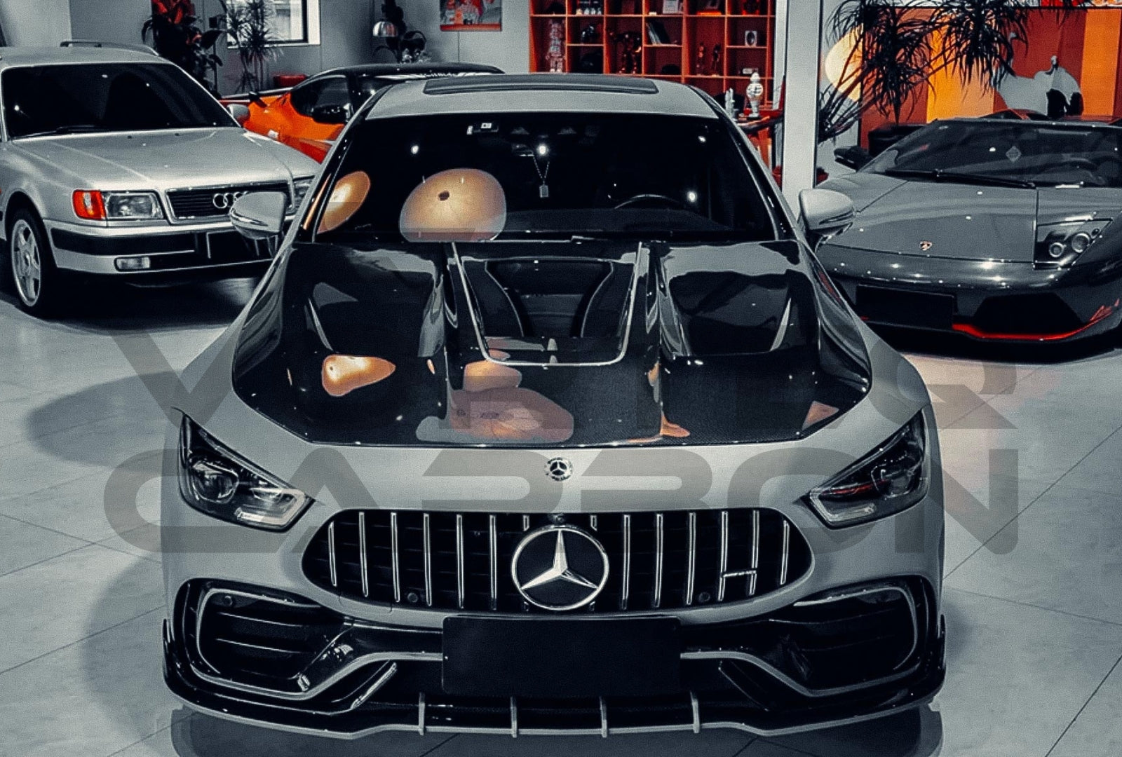 Carbon Fiber I Style Vented Hood Mercedes Benz AMG GT50 GT53 GT43 GT63 GT63S 4 Door Coupe X290 (2019 2024)