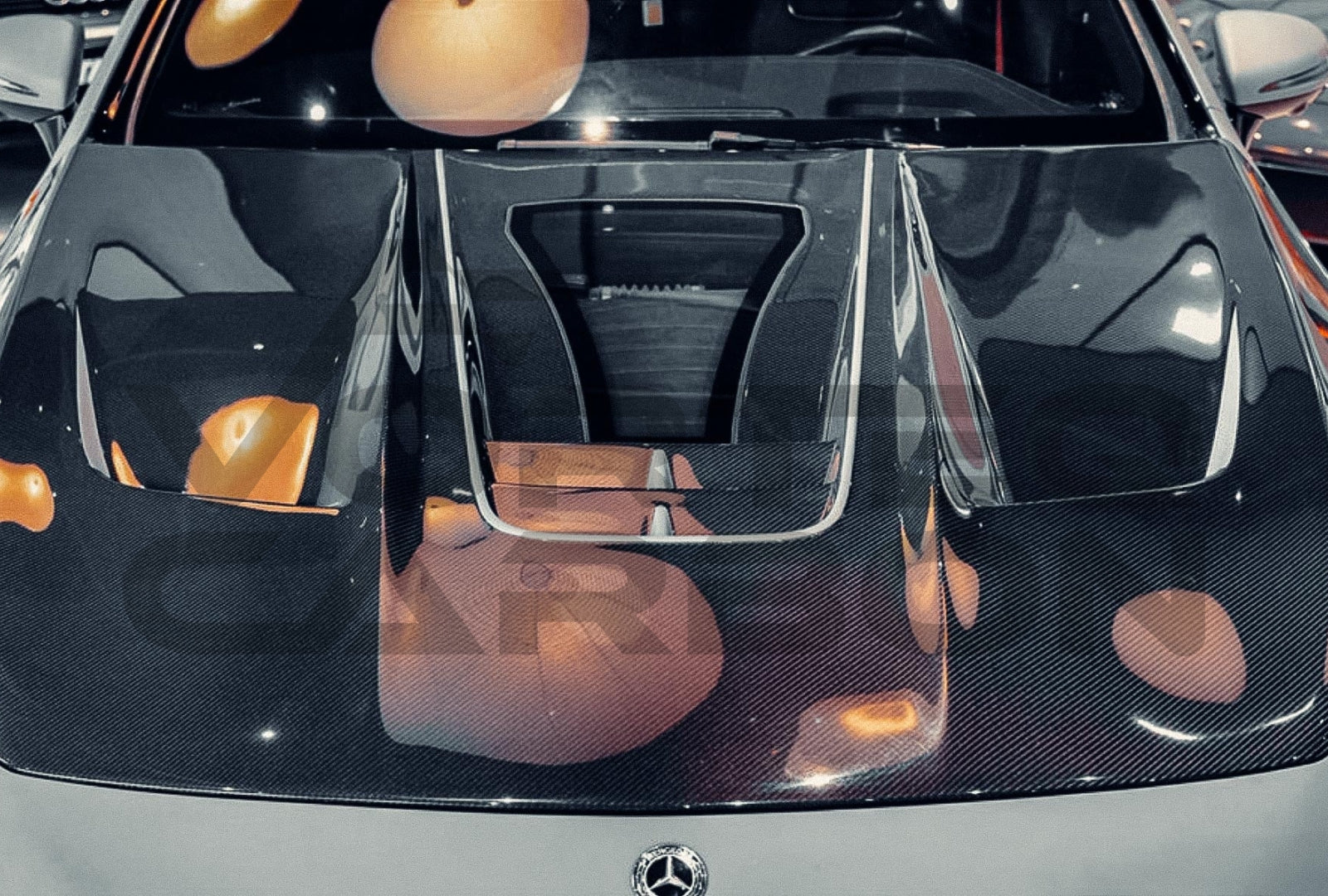 Carbon Fiber I Style Vented Hood Mercedes Benz AMG GT50 GT53 GT43 GT63 GT63S 4 Door Coupe X290 (2019 2024).