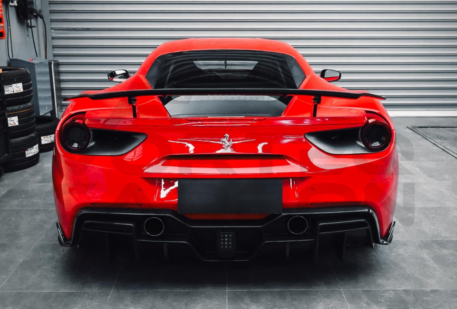 Carbon Fiber I Style Wing Spoiler Ferrari 488 GTB (2015 2020).