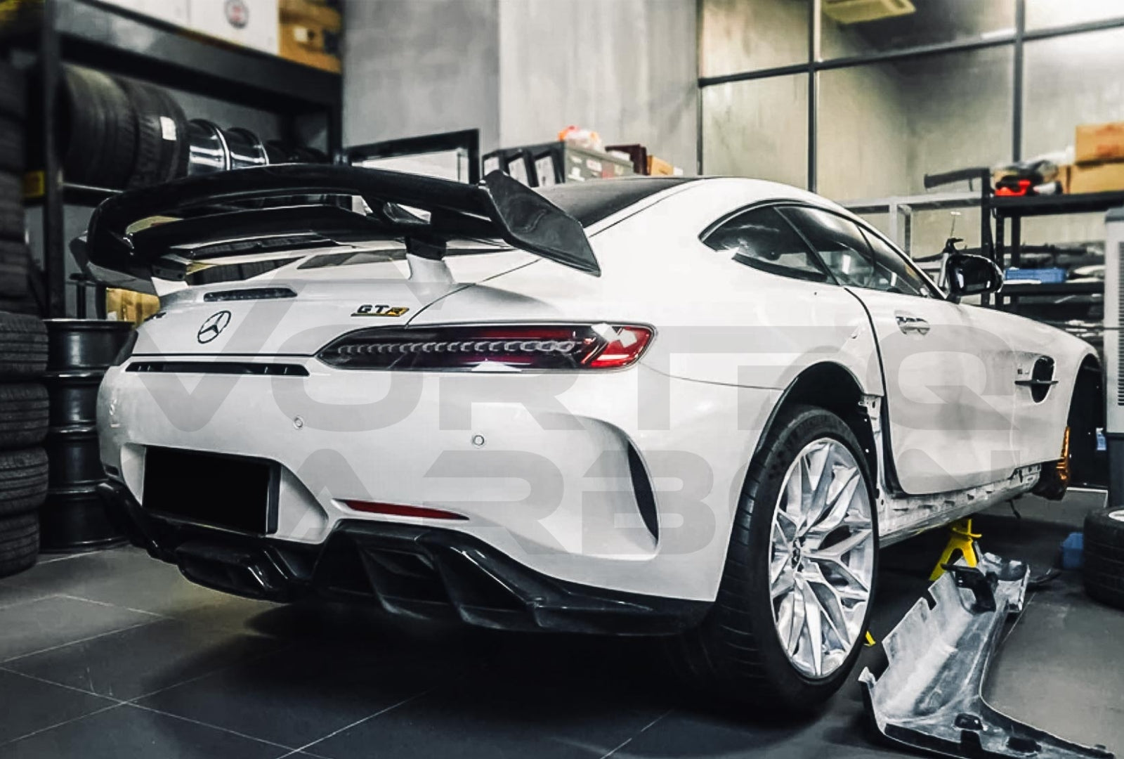 Carbon Fiber I Style Wing Spoiler Mercedes Benz AMG GTR Coupe (2017 2021) 1