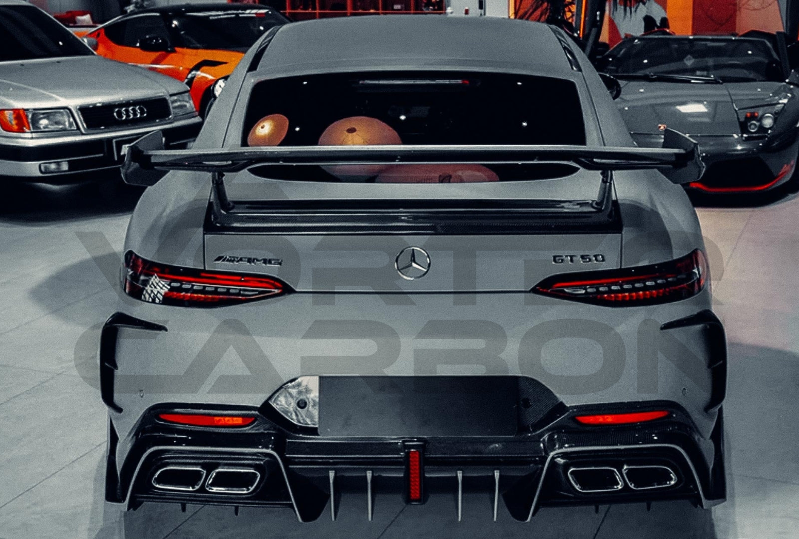 Carbon Fiber I Style Wing Spoiler (V2) Mercedes Benz AMG GT50 GT53 GT43 GT63 GT63S 4 Door Coupe X290 (2019 2024) 2