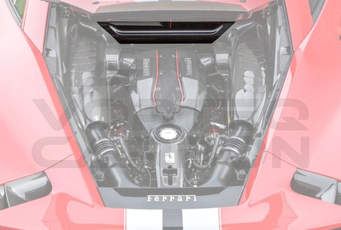 Carbon Fiber Inner Under Screen Panel Replacement Ferrari 488 GTB / 488 PISTA / F8 (2015 2022)