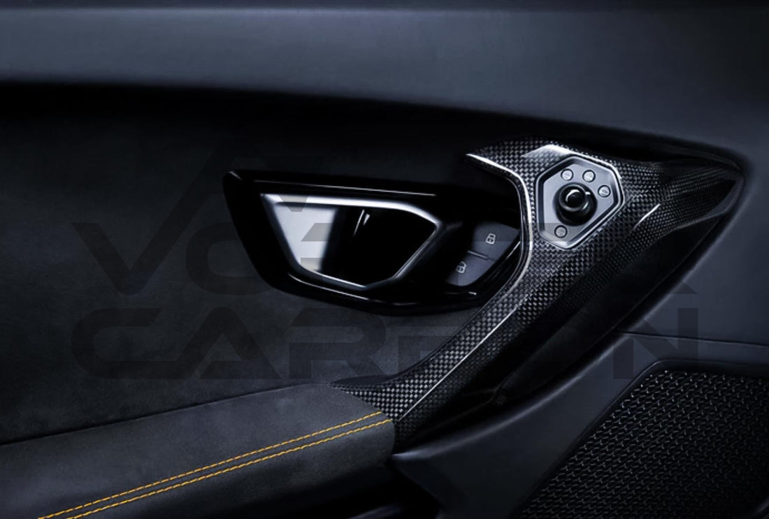 Carbon Fiber Interior Door Handles Lamborghini Huracan LP580 LP610 EVO (2015 2023)