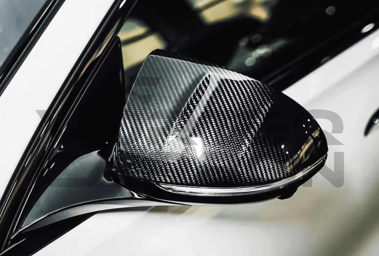 Carbon Fiber M Style Mirror Caps Mercedes Benz S Class W223 Sedan (2021 2024)