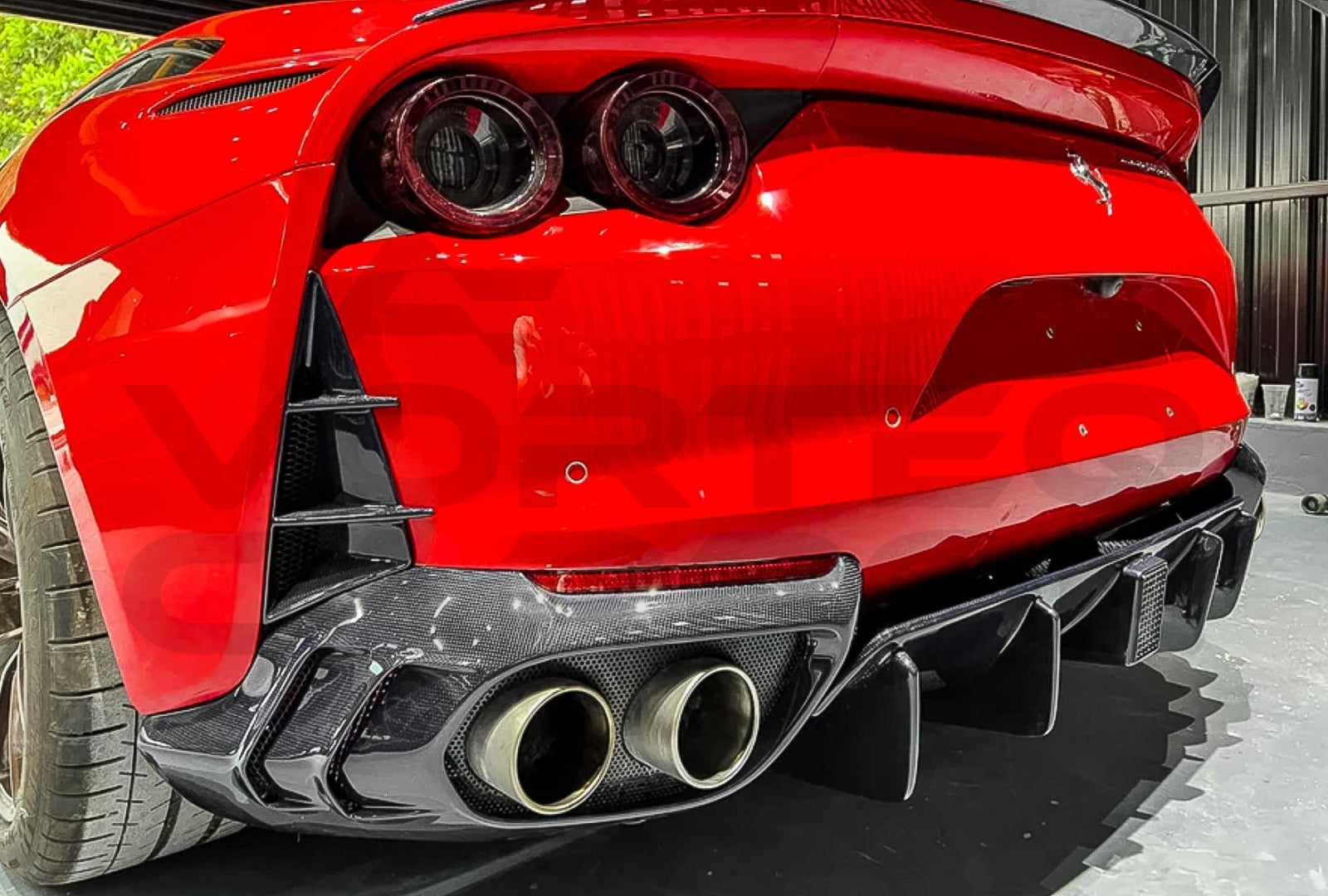 Carbon Fiber M Style Rear Bumper Vents Ferrari 812 Superfast / GTS (2018 UP)