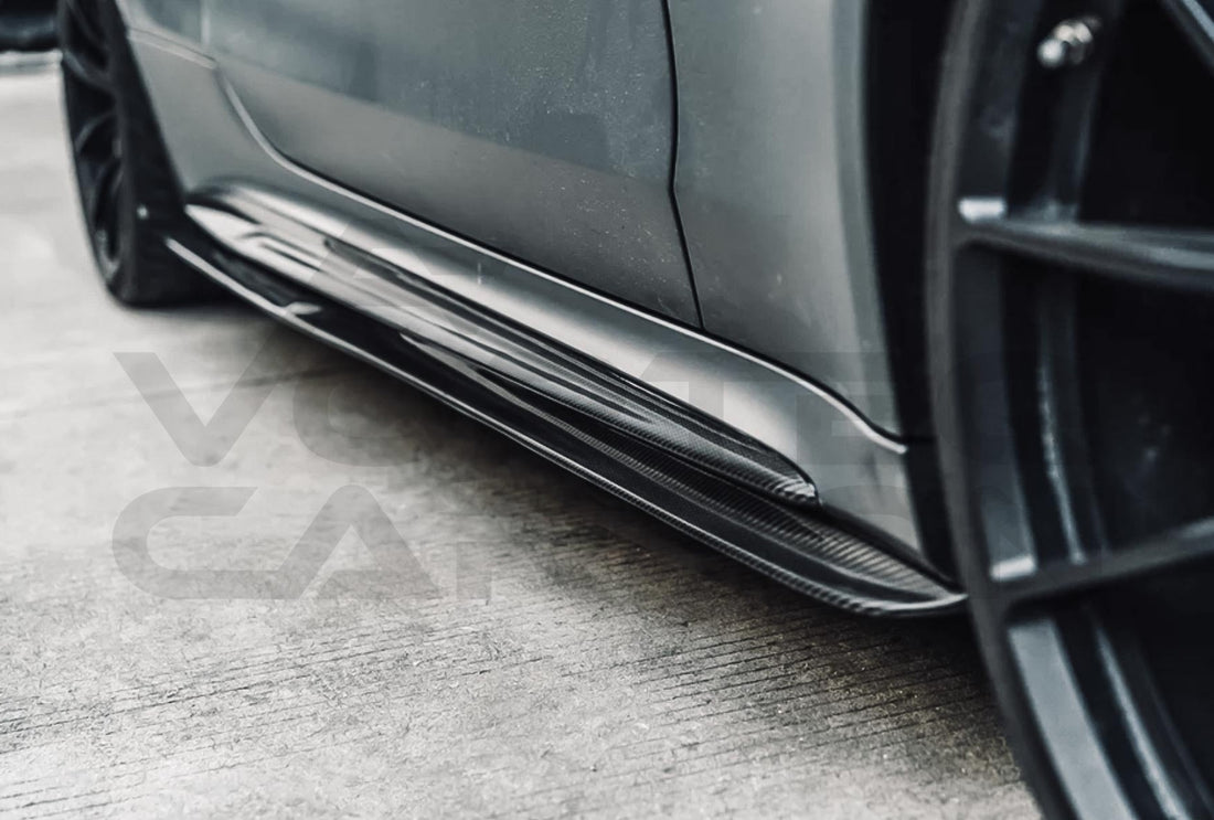 Carbon Fiber P Style Side Skirts Mercedes Benz C Class W205 Coupe (2015 2021)