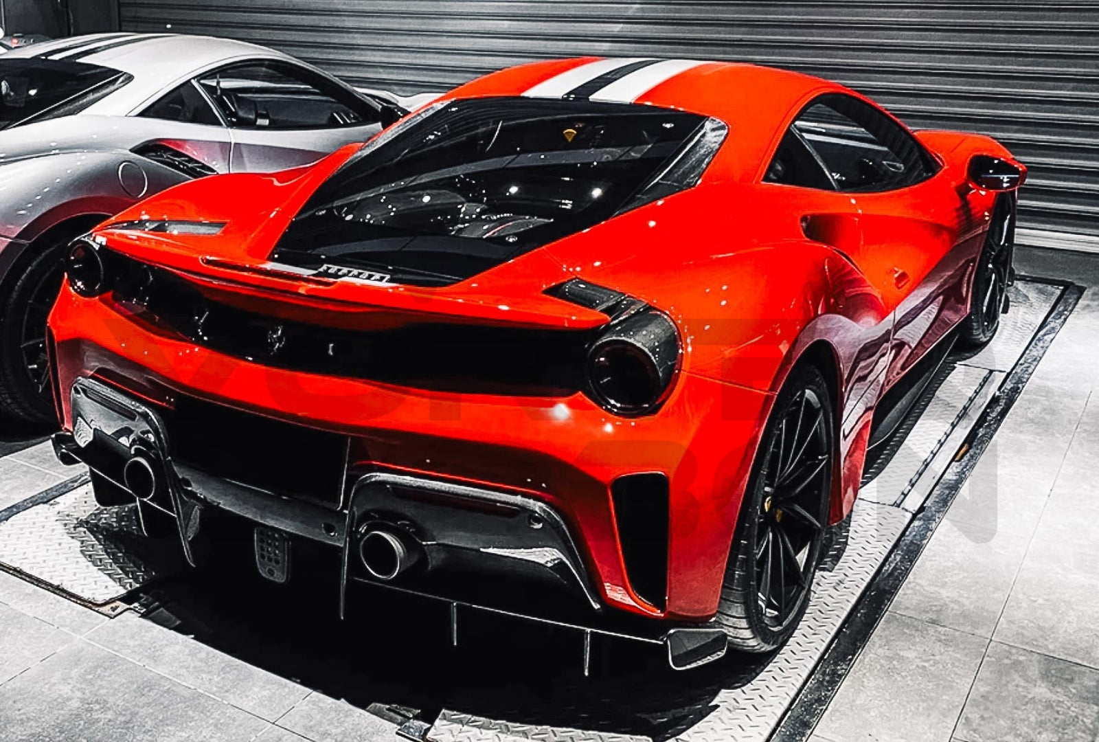 Carbon Fiber Pista Style Rear Diffuser Ferrari 488 (2018 2022)